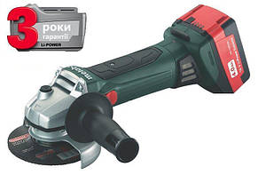 Акумуляторна болгарка Metabo W 18 LTX 125 4.0 А·год, фото 1