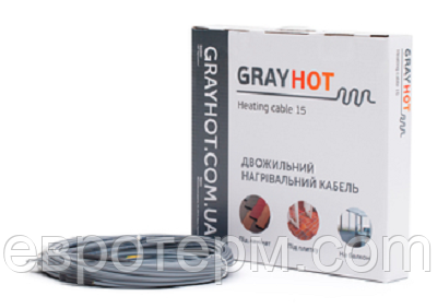 Тепла підлога електричний GRAYHOT 9 м з трубкою для датчика на 0.9 м. кв. підігріву підлоги, нагрівальний