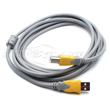 Кабель USB 2.0 AM — BM з феритом для принтера (висока якість), 3 м, фото 3