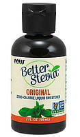 Стевия жидкая натуральная Original,Better Stevia Now Foods, США, 500-600 порций