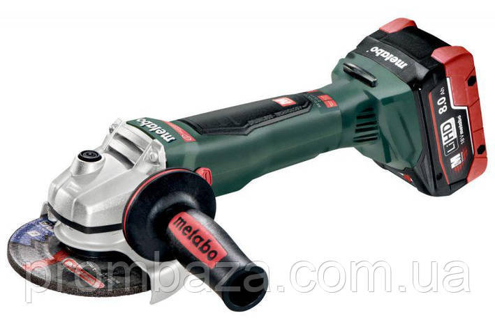 Акумуляторна болгарка Metabo WB 18 LTX BL 125 Quick LiHD 2x8.0 А·год, фото 1