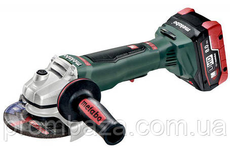 Акумуляторна болгарка Metabo WPB 18 LTX BL 125 Quick LiHD 2x8.0 А·год, фото 1