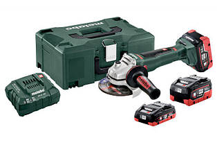 Акумуляторна болгарка Metabo WB 18 LTX BL 125 Quick LiHD 2x5.5 А·год + 1x4.0 А·год