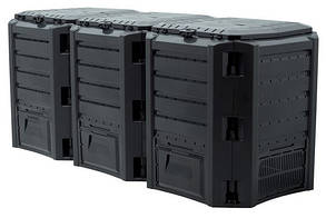 Компостер садовий PROSPERPLAST MODULE COMPOGREEN 1200 л, чорний, фото 1