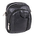 Чоловіча сумка зі шкірозамінника 301471 чорна, фото 2