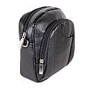 Чоловіча сумка зі шкірозамінника 301471 чорна, фото 3