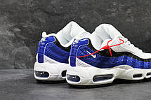 Кросівки чоловічі Nike air max 95,білі з синім, фото 2