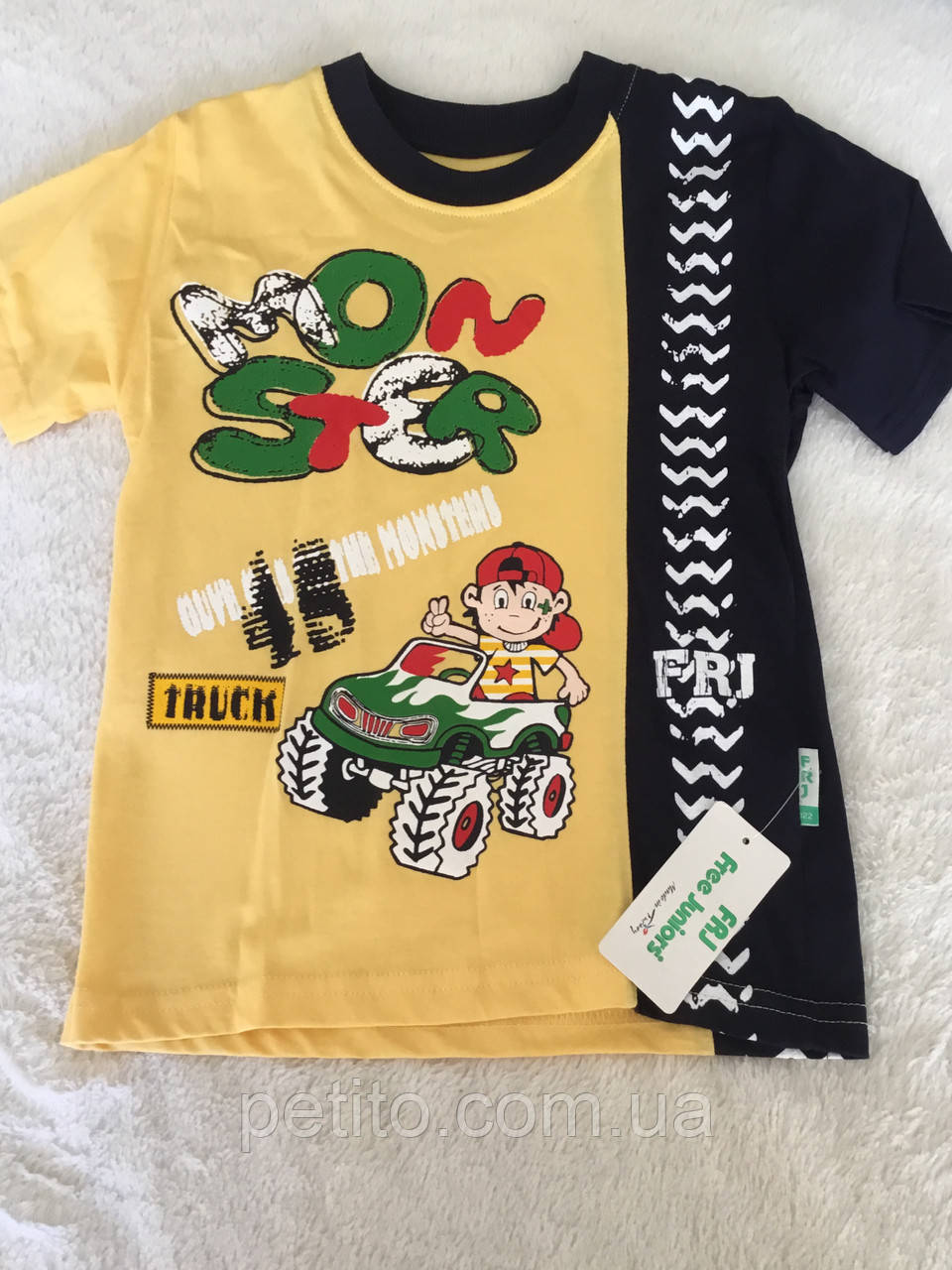 Стильна футболка для хлопчика з принтом, фото 1
