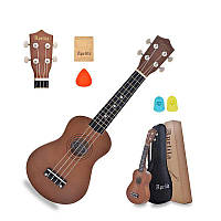 Укулеле Сопрано Aplila BR (Чехол + корпуслект струн + Медіатор + 2 наконечники на пальці)
