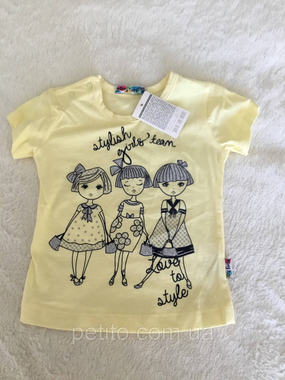 Яскрава футболка для дівчинки на кожен день, фото 1