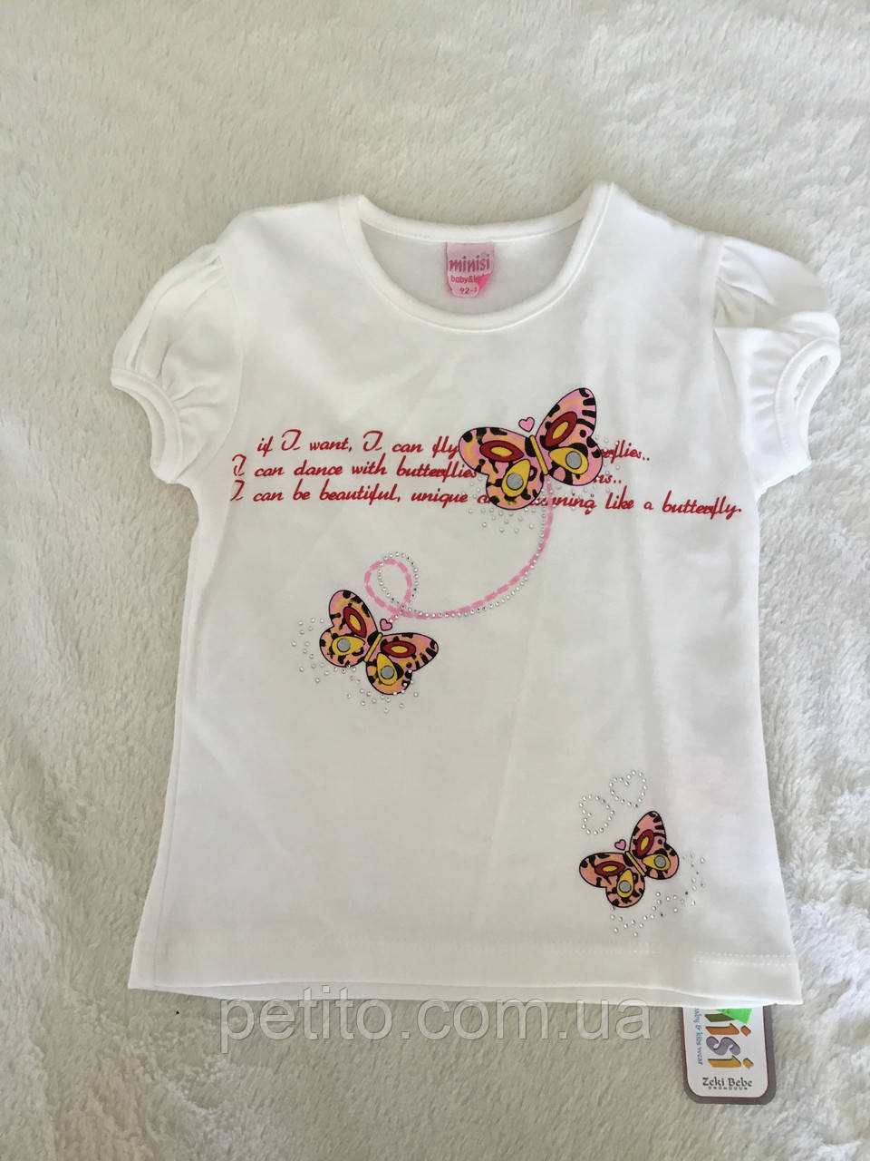 Стильна футболка для дівчинки з коротким рукавом, фото 1