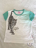Модная футболка для девочки "Леопард"