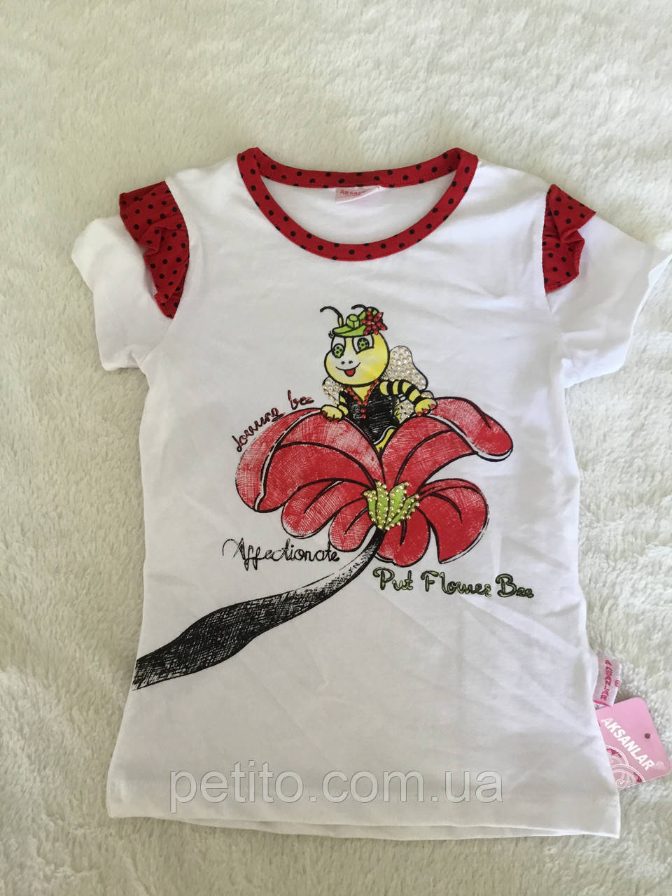 Дитяча футболка з принтом бджілки, фото 1