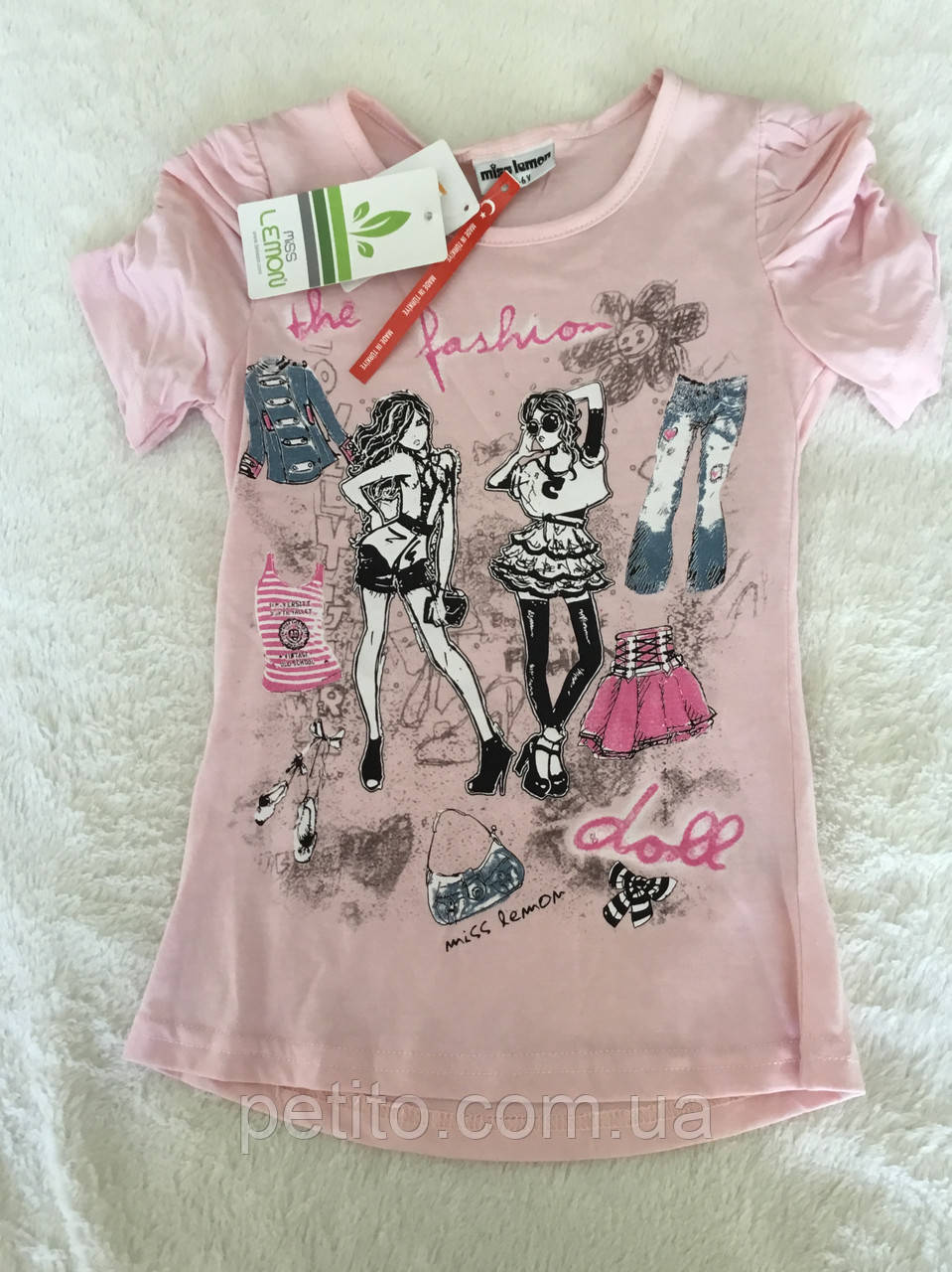 Повсякденна футболка для дівчинки з принтом, фото 1