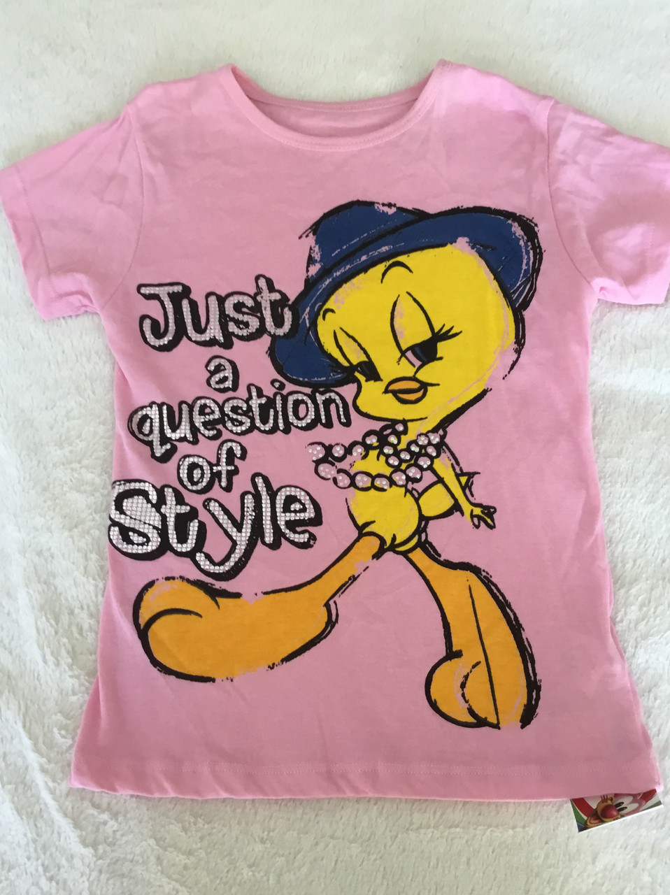 Рожева футболка для дівчинки "Твіті", фото 1