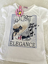 Біла футболка для дівчинки "ELEGANCE"