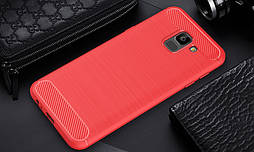 Чохол Carbon для Samsung J6 2018 / j600 Червоний