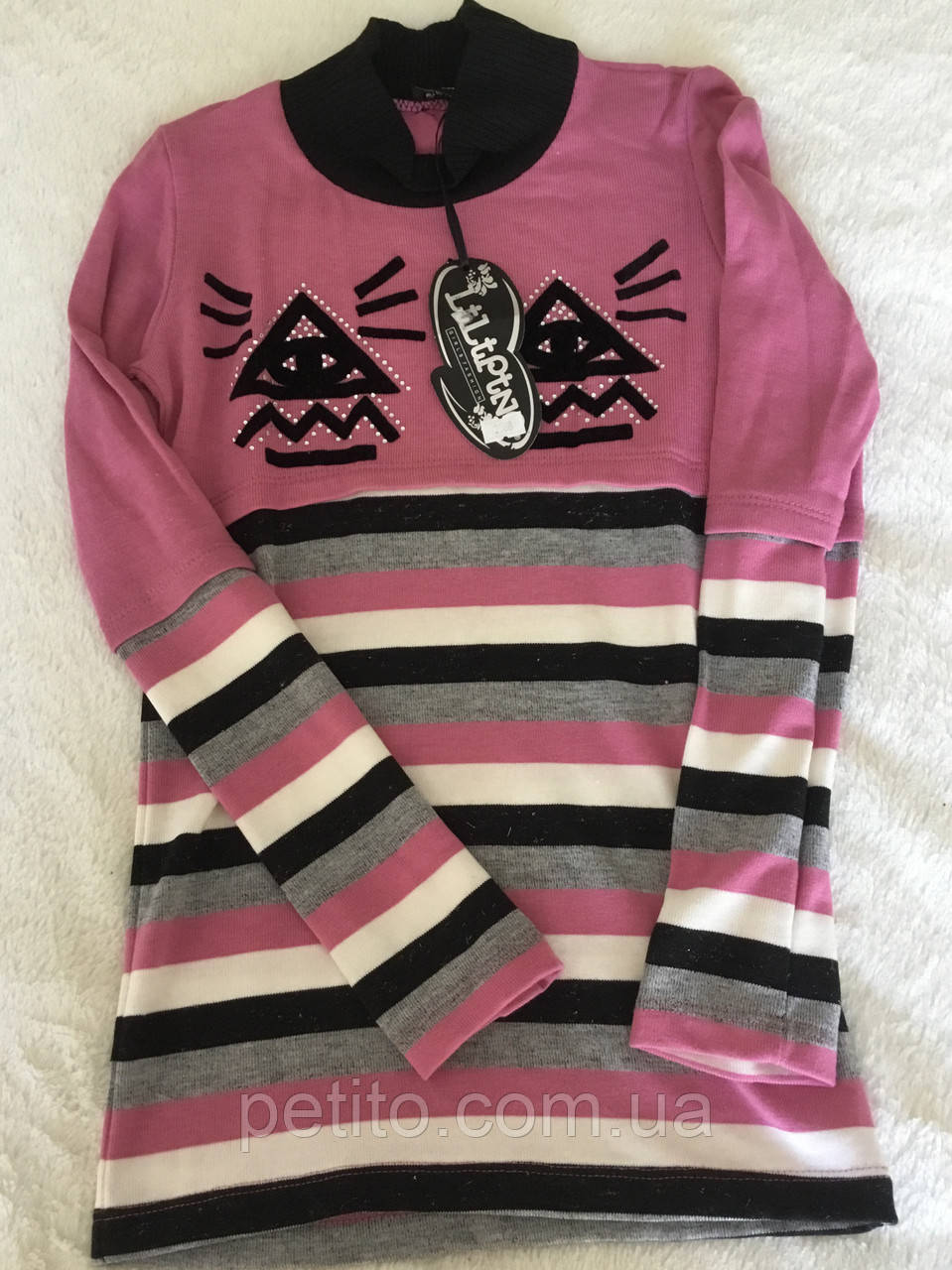 Повсякденна туніка для дівчинки в яскравому кольорі, фото 1