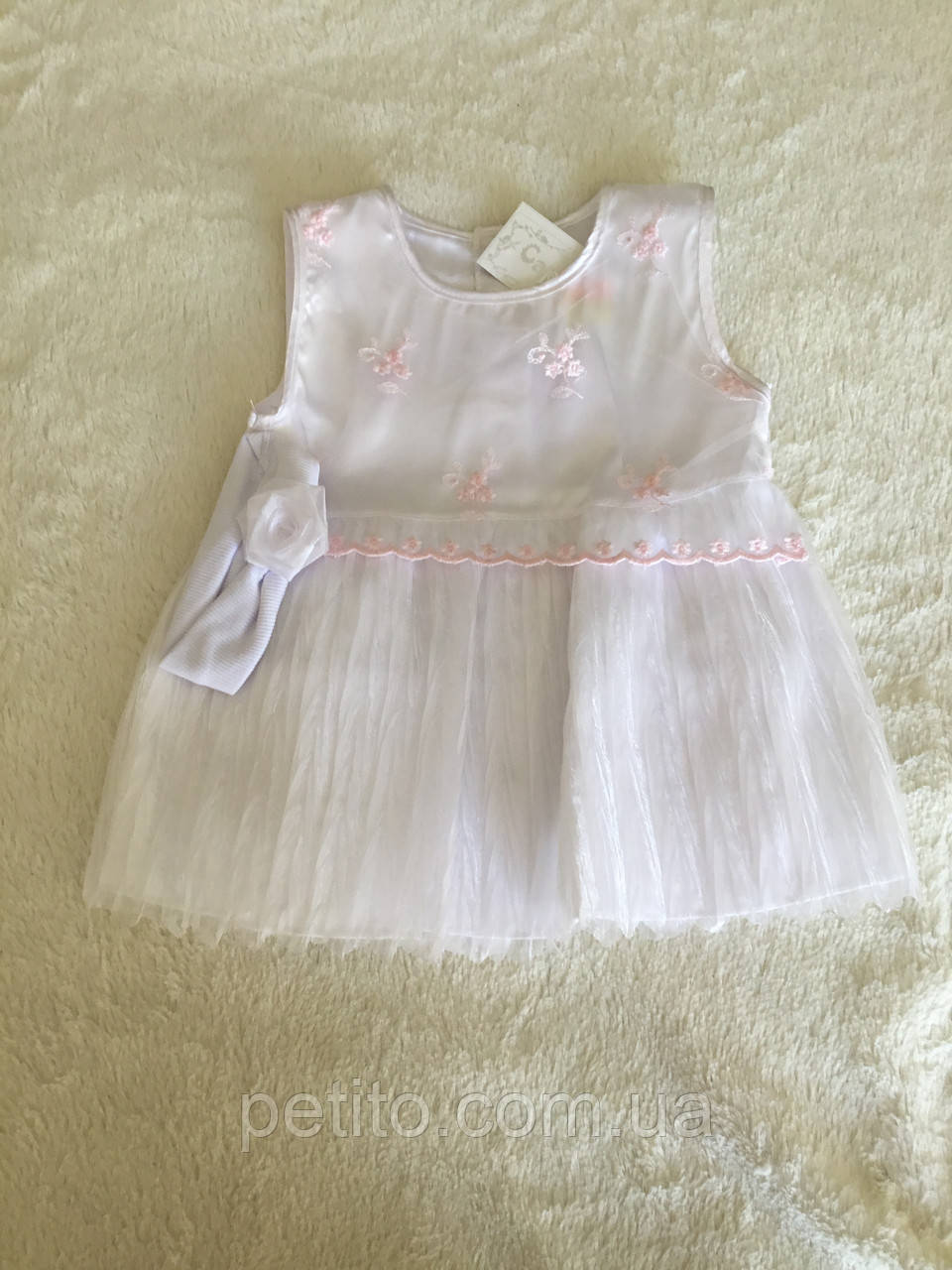 Гарне плаття для дівчинки з пов'язкою на літо в ошатному стилі, фото 1