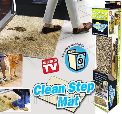 Придверный коврик супервпитывающий Clean Step Mat, коврик грязезащитный - фото 3 - id-p734423946