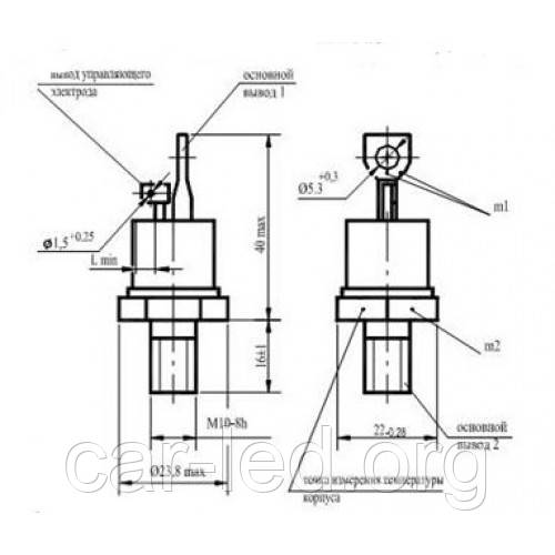 ТС142-80-6-4 (80A/600V) симістор штирьовий - фото 2 - id-p689180189