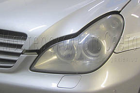 Mercedes-Benz CLS (W219) - замена ксеноновых линз на биксеноновые линзы Hella 4 3.0" дюйма (⌀76мм) D2S/D4S  2