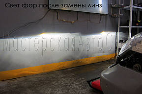 Mercedes-Benz CLS (W219) - замена ксеноновых линз на биксеноновые линзы Hella 4 3.0" дюйма (⌀76мм) D2S/D4S  4