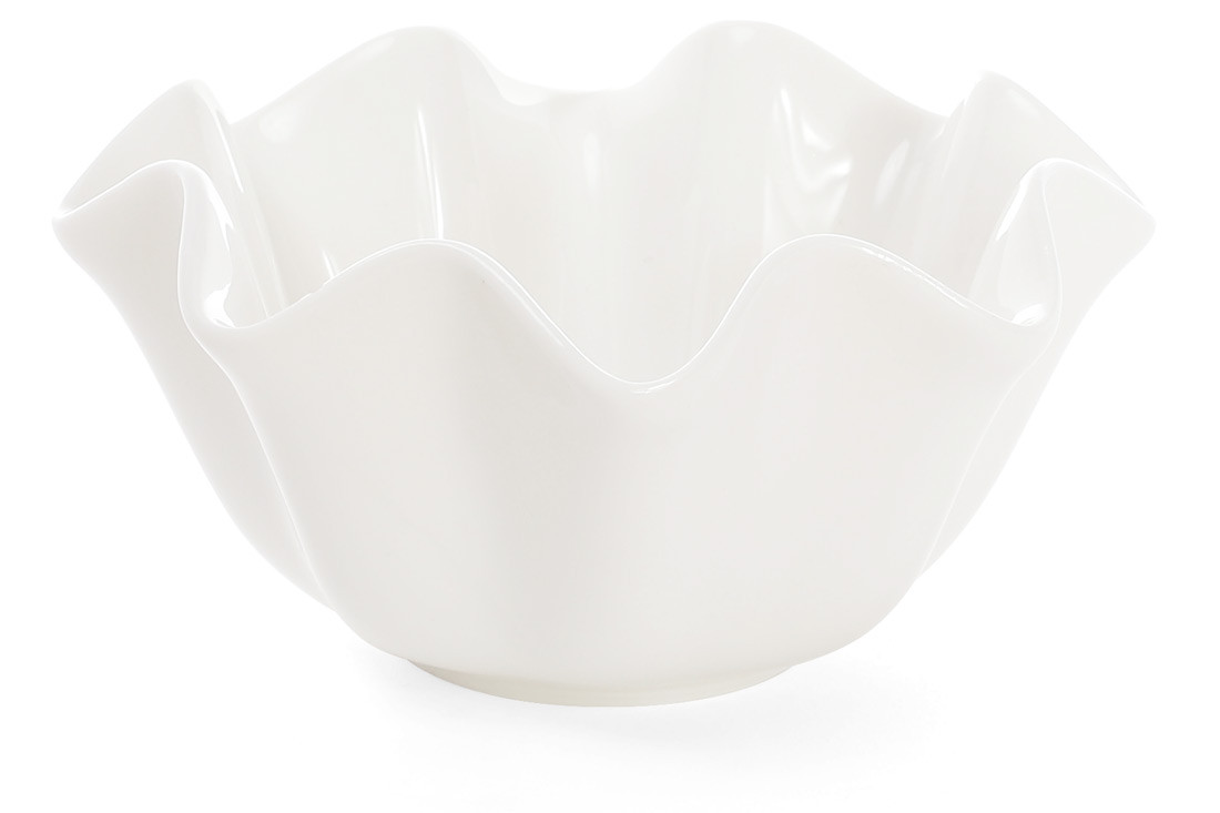 Піала порцелянова Хвиля 275 мл, колір — білий, у пакованні 2 шт. (988-114)