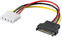 Кабель живлення внутрішній MoleX-SATA 15p F/M Goobay(75.09.3634x1) 0.17m