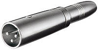 Перехідник аудіо XLR 3p-Jack 6.3mm M/F Goobay (75.02.7454) адаптер Mono Metal корпус