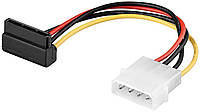 Кабель живлення внутрішній MoleX-SATA 15p M/F Goobay(75.09.3030) 0.13m SATA 90°вверх