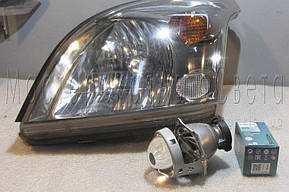 Toyota LC Prado 120 - установка биксеноновых линз Hella 3R F1 3.0" дюйма (⌀76мм) D2S/D4S  1