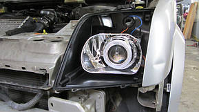 Ford - установка светодиодных линз 7