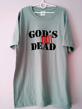 Футболка "God's not dead". Класичний покрій, фото 1