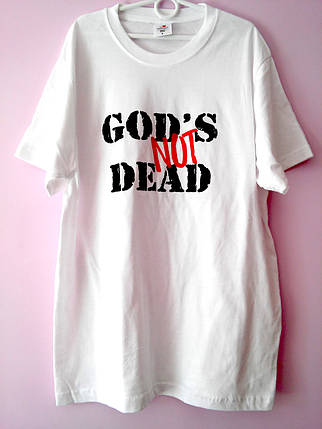 Футболка "God's not dead". Класичний покрій, фото 1