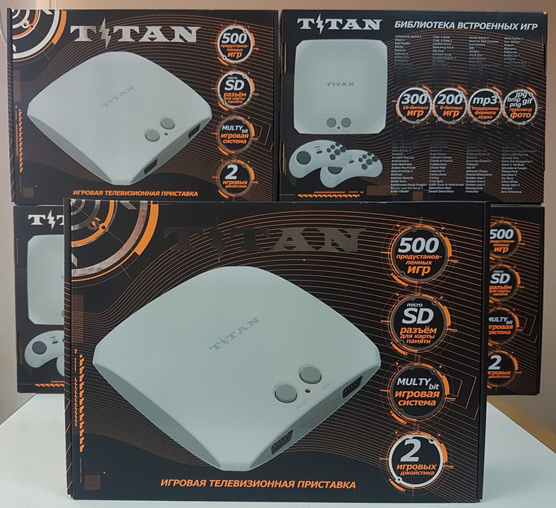 Игровая приставка Титан 3 500 встроенных игр Dendy 8 Bit Sega Mega ...