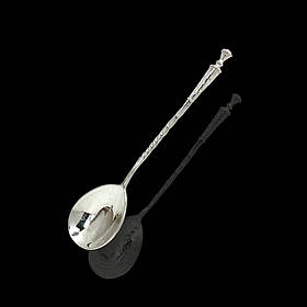 Срібна подарункова ложка "Кого люблю, тому дарю"