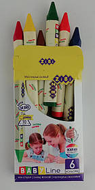 Воскові олівці Jumbo ZB2483 6 кольорів ZIBI