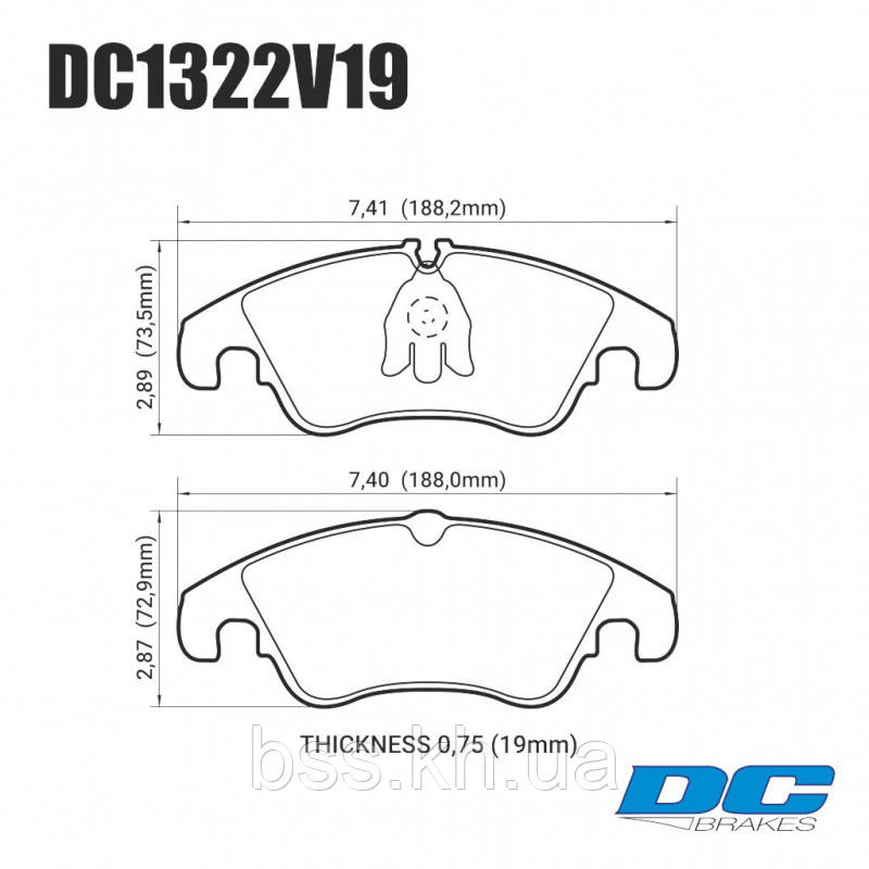 Колодки гальмівні передні DC1322V19 DC Brakes Street STR.S, AUDI A4 8K (B8); A5 8T; Q5