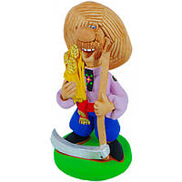 Фігурка Козак зі снопом і косою з кераміки