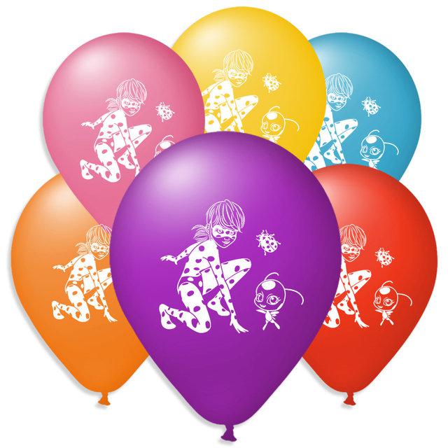 Повітряні кулі "Леді Баг" 12" (30 см) Пастель Асорті 2 сторони В упак:100 шт.