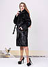 Жіноча шуба з нутрії з верхнім гофруванням, фото 3