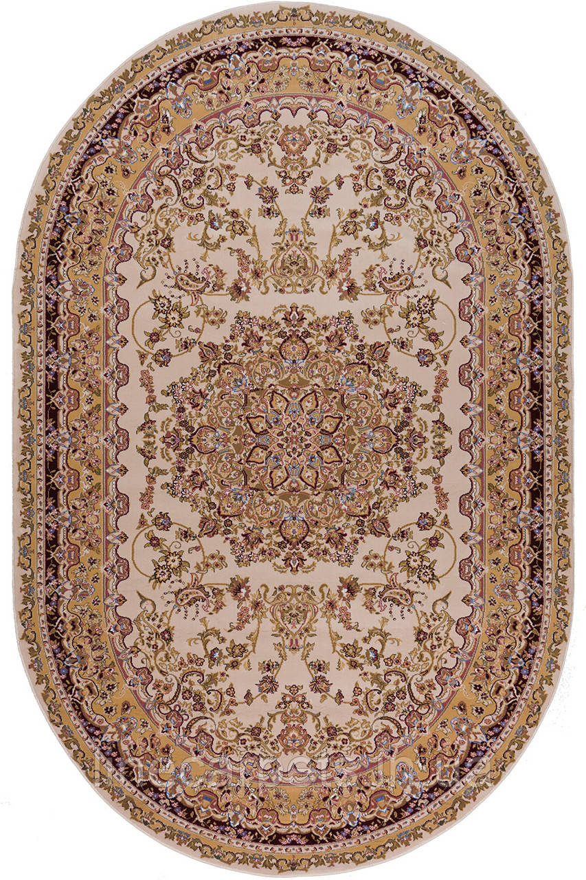 Класичний овальний килим KERMAN 0801