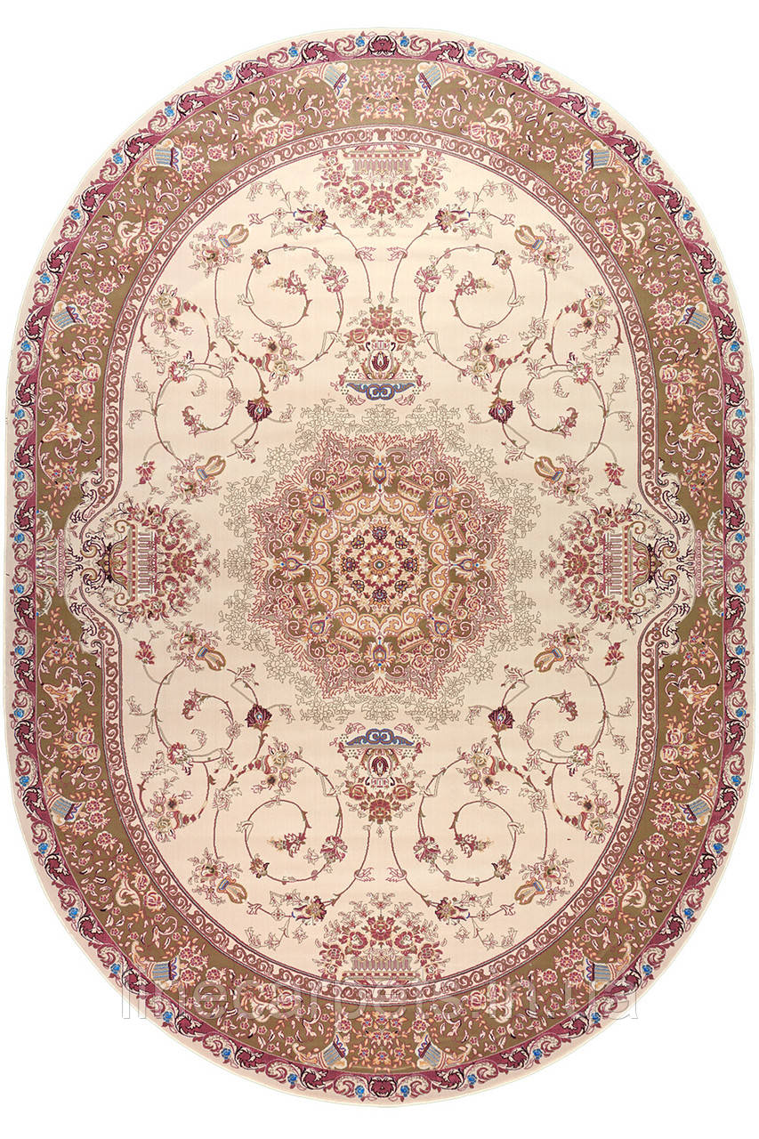 Класичний акриловий килим овальний