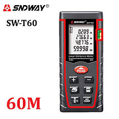 Лазерна рулетка далекомір 60 м SNDWAY SW-T60