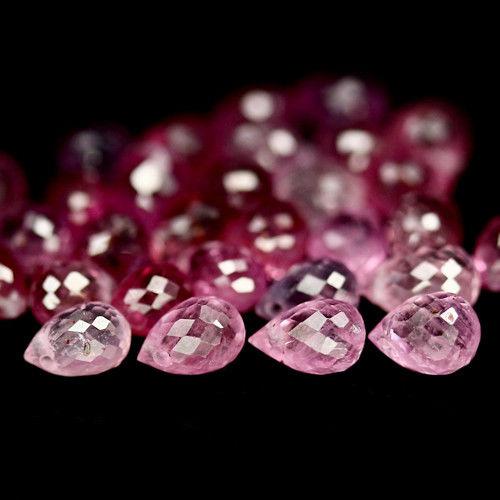 10.54 кт Природний рубін Мадагаскару 29 штук бріолет з діркою 3.1-3.3 мм