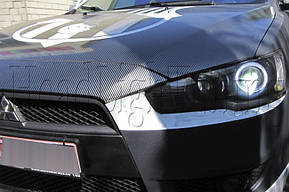 Mitsubishi Lancer X - установка биксеноновых линз Moonlight SUPER G5 2,5" дюйма и "ангельских глазок" LED  1