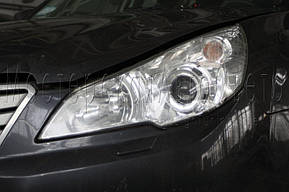 Subaru Outback B14 - замена моно линз на биксеноновые линзы Hella NEW Original 3.0" дюйма 1
