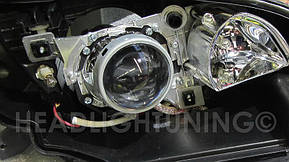 Subaru Outback B13 - замена линз на би-ксеноновых линз Hella NEW Original 3.0"  1