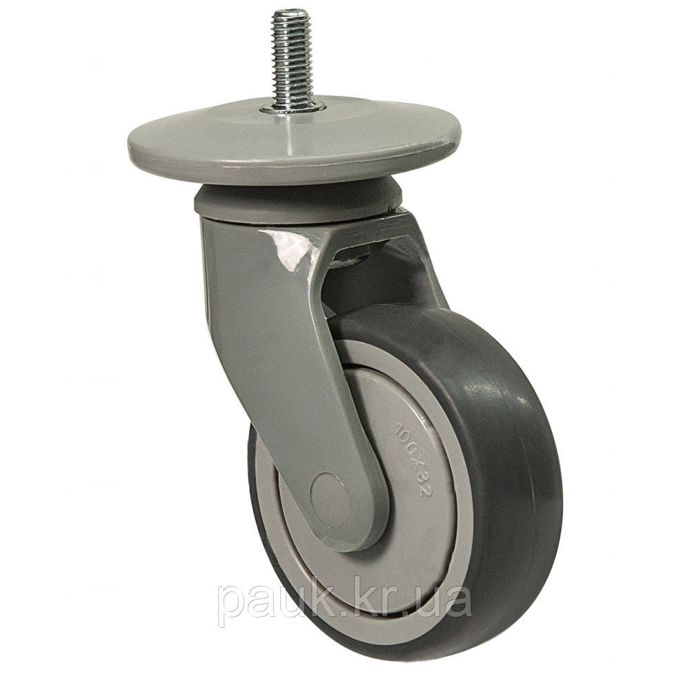 Колесо 2508-NP-100-B(25 "Norma Plast") Ø 100мм, поворотне з різьбленням, колесо на візок в лікарню